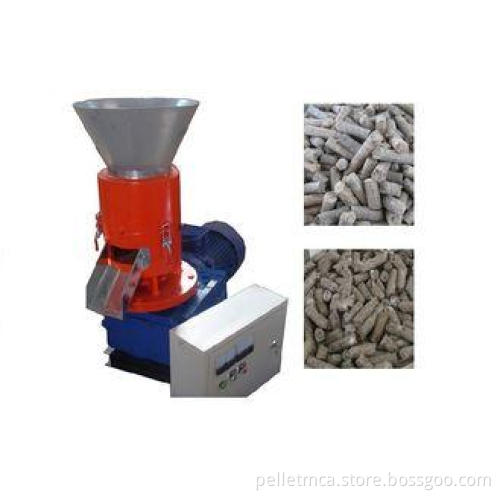 High Capacity Sawdust Flat Die Pellet Machine For Home / Sm